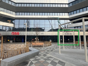 Photo: showing Kaiser Franz Josef Bahnhof the Entrance via Julius Tandler Platz 3. There are two entrances. The entrance on the right is labeled “FRANCIS”—please enter the building through this entrance.